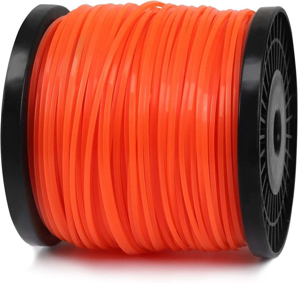 String Trimmer Line, Square Orange Heavy Duty Weed Eater String, Premium Nylon U