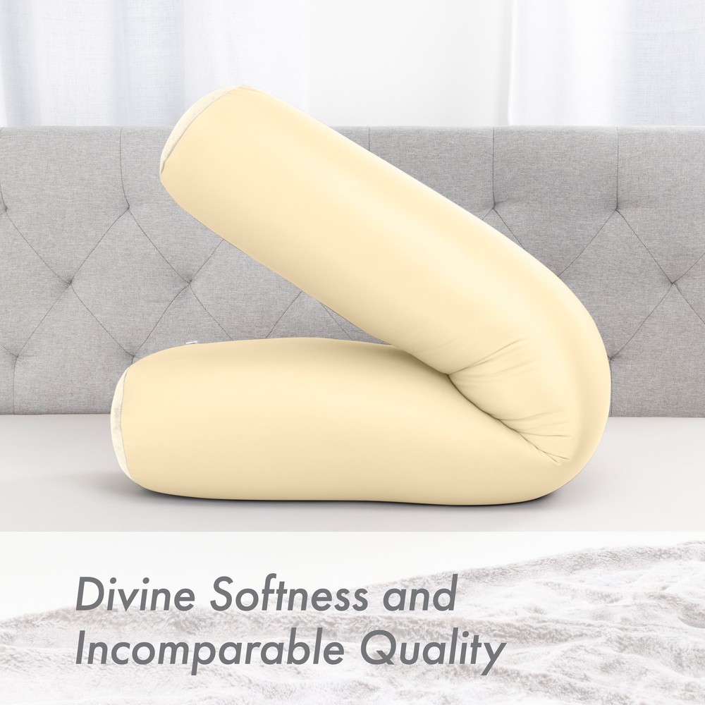 Off White Cream, COVER Only Microbead Body Pillow