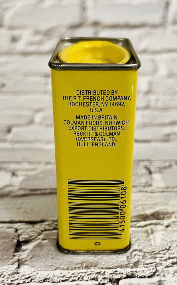 Colman's Mustard 2 oz Spice Tin (Empty)