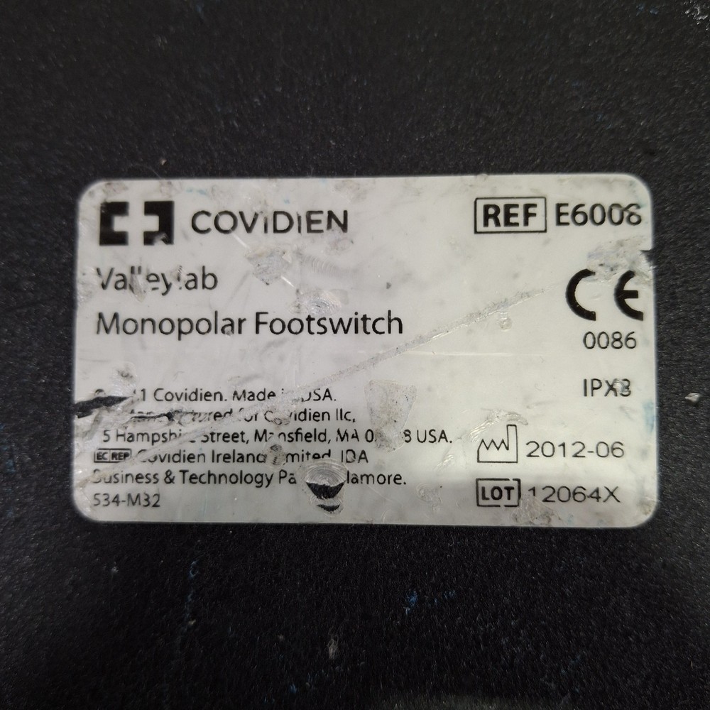 Valleylab E6008 Monopolar Electrosurgical Footswitch