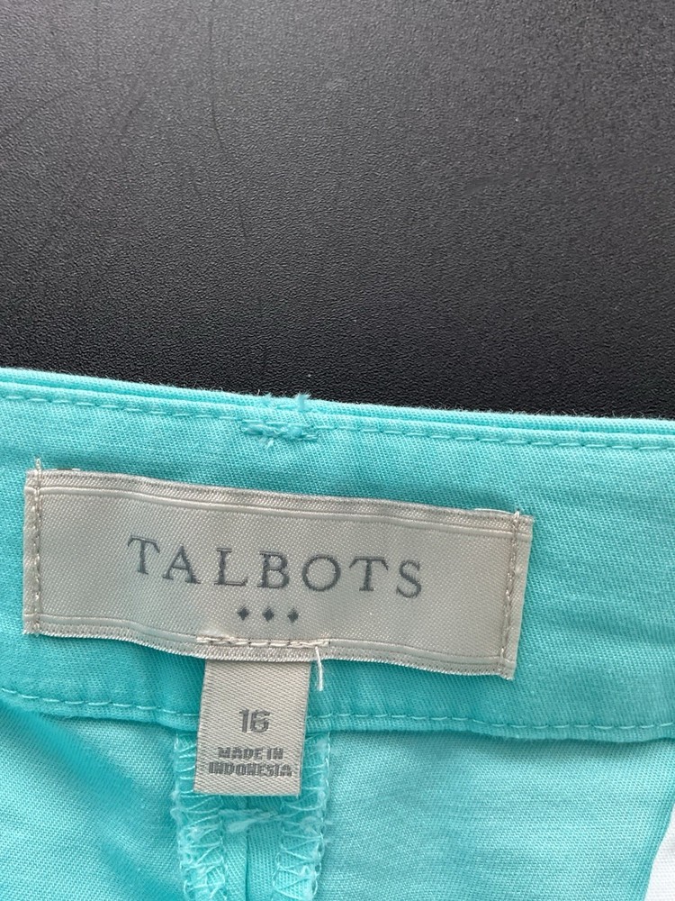 Talbots Light Blue Cropped Pants Stretchy SZ 16