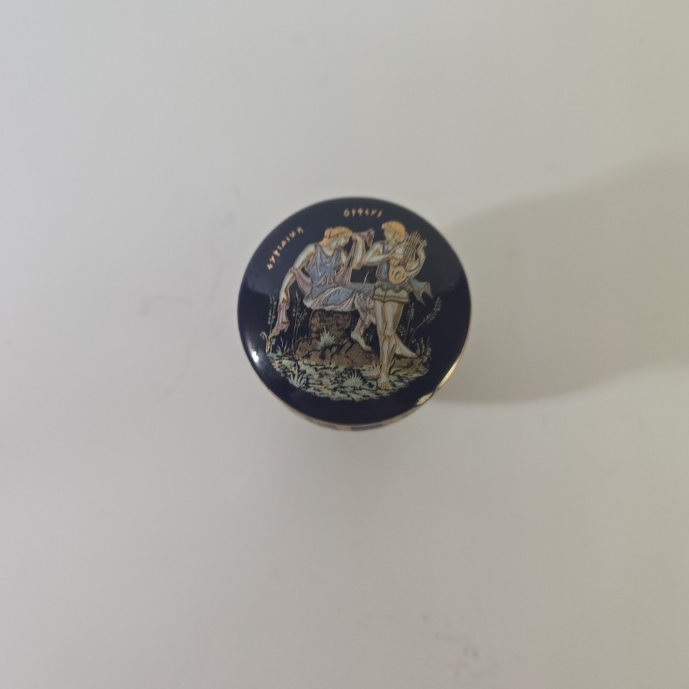 Vintage Greek Bardaco Ceramic Decorative Solid Ointment Bottle