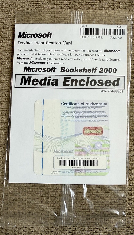 MICROSOFT BOOKSHELF 2000 CD