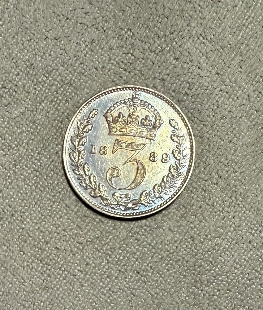 1889 GREAT BRITAIN 3 Pence uncirculated