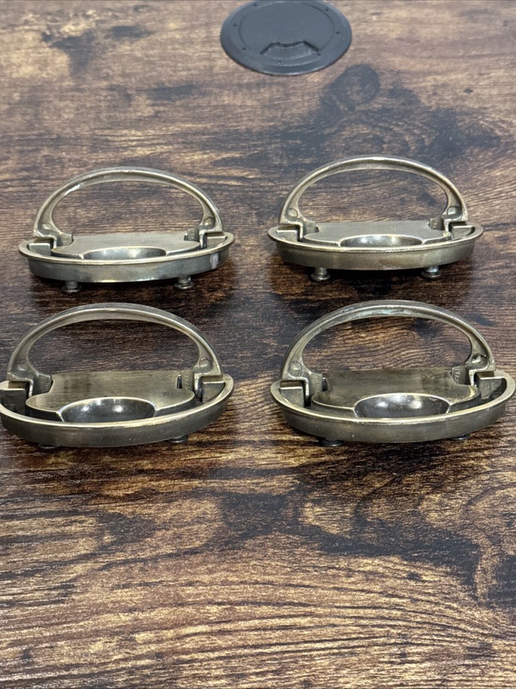 Drexel Passage Drawer Pulls 4 Handles Campaign Brass KBC N-16827 Replacement
