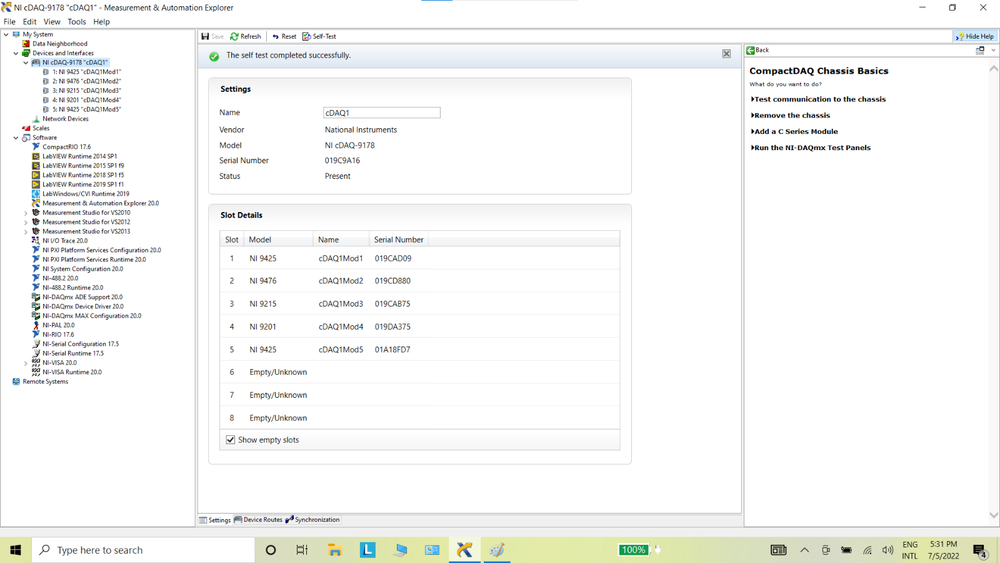 National Instruments NI 9476 cDAQ Analog Input Module, DSub