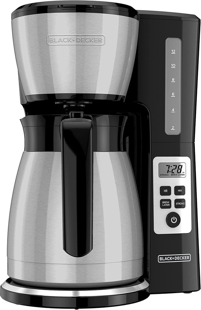 12 Cup Thermal Programmable Coffee Maker with Brew Strength Stainless Steel
