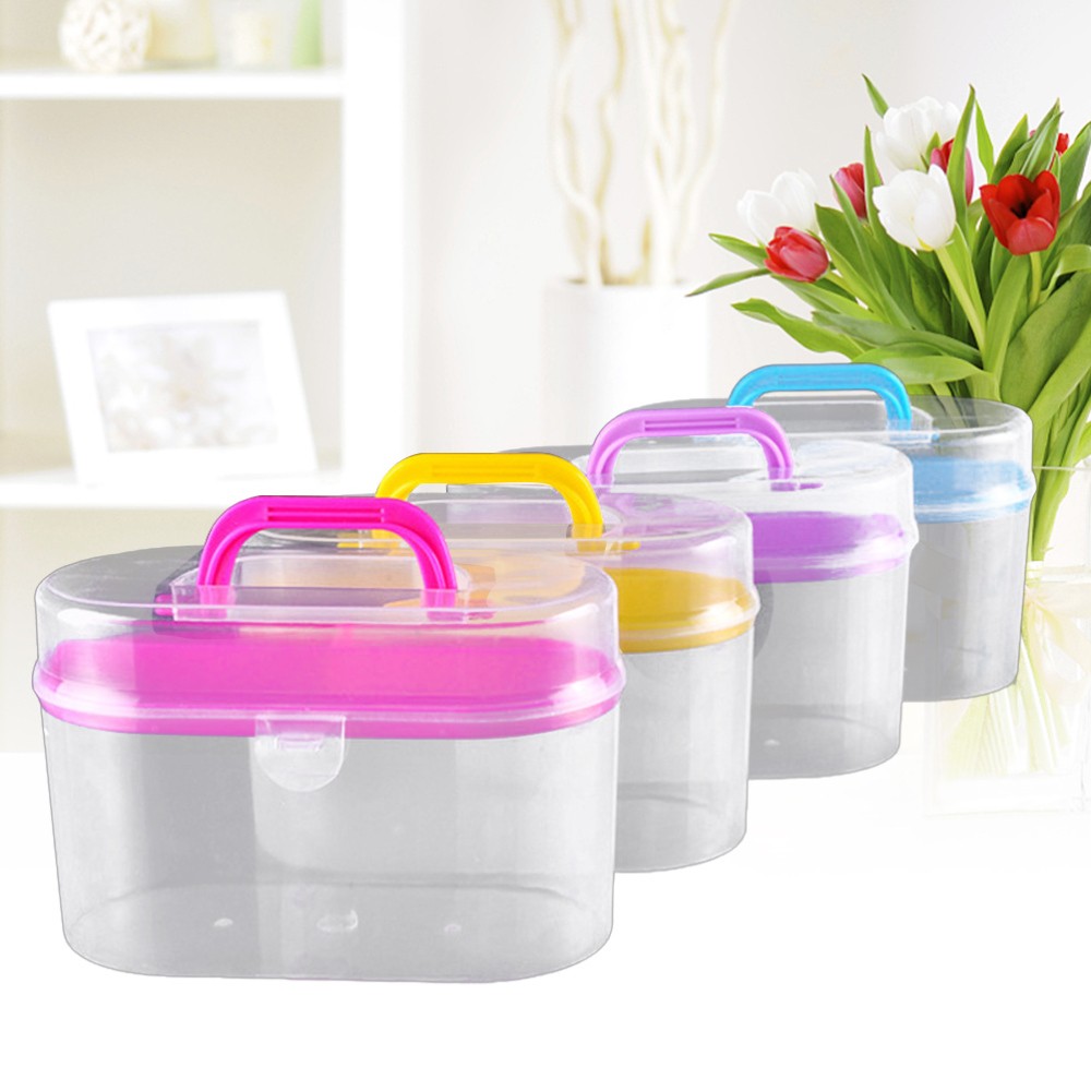 Portable Container Craft Storage Organizer Sewing Thread Box Supply Kit