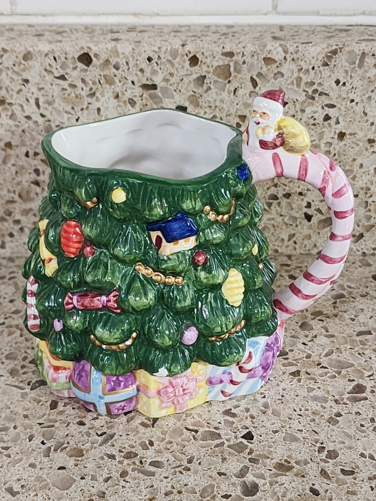 Spode Christmas Figural Tree Hand Painted Creamer 5"