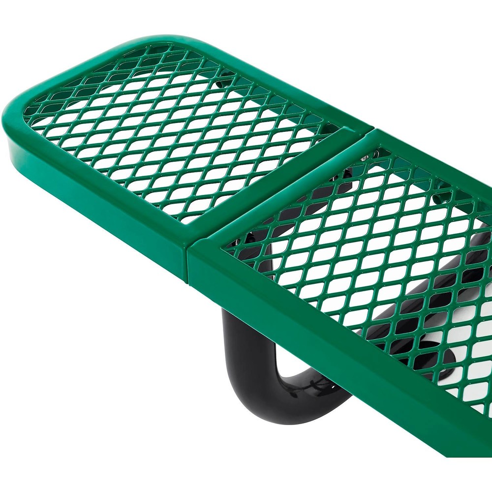 Global Industrial 8'L Rectangular Picnic Table Expanded Metal Green