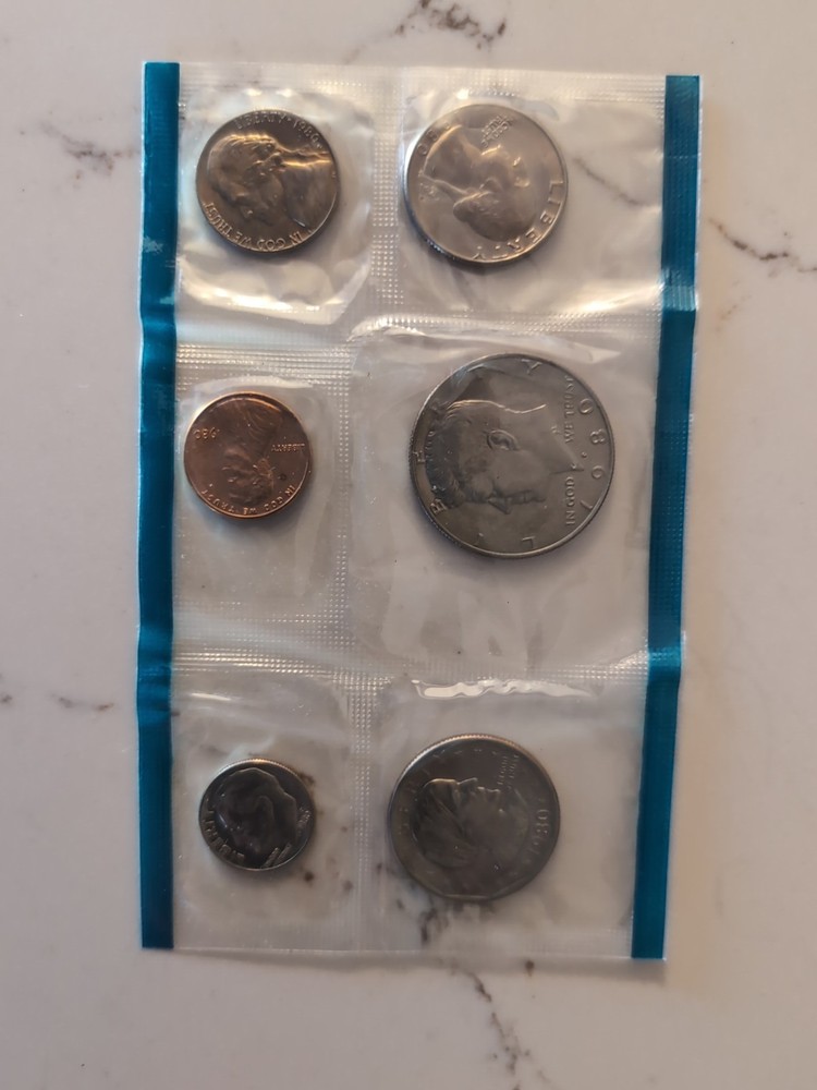 1980 US Mint Set, 13 Coins Original Packaging