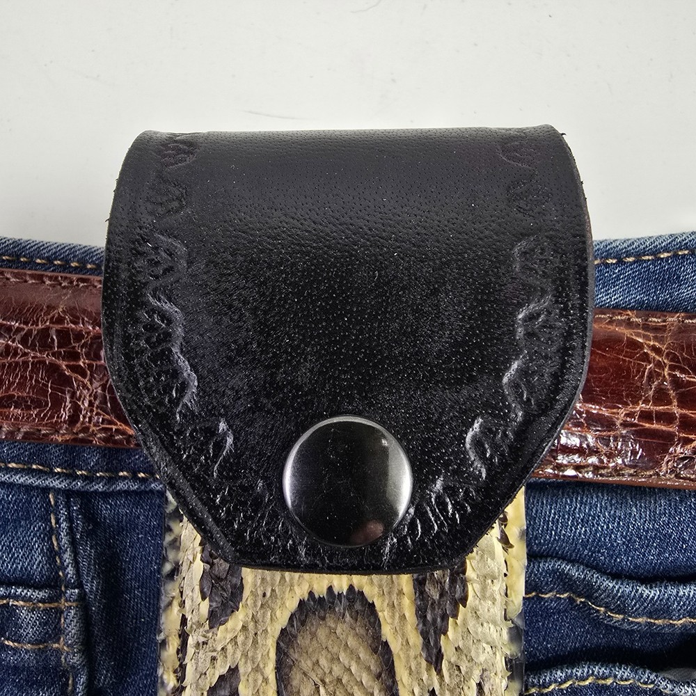 Buck 110 Leather knife sheath Burmese Python, case 6265 SHEATH NEW Handmade