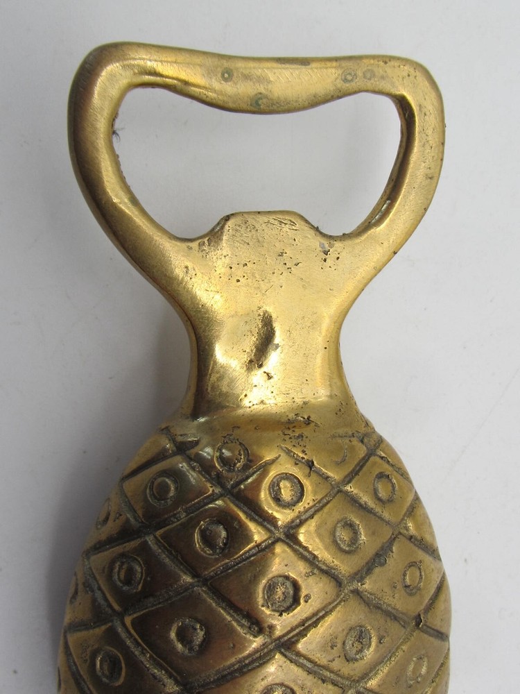 Vintage Solid Brass Pineapple Bottle Opener