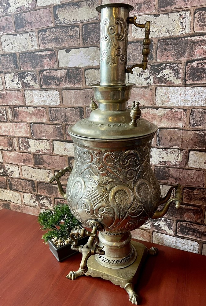 ANTIQUE MOROCCAN SAMOVAR 29.5” TALL