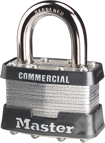 2 in. Laminated Less Cylinder Padlock Body Long Shackle Silver