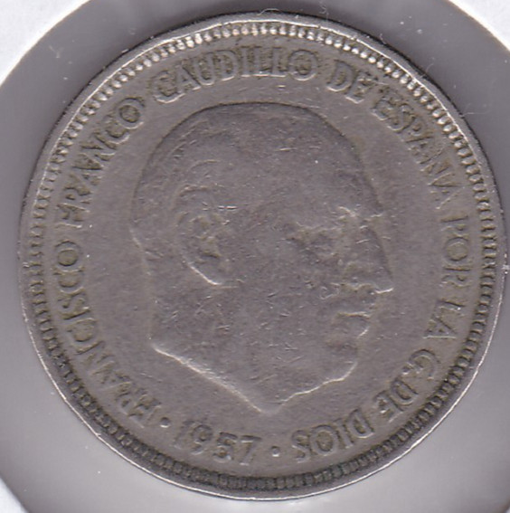 1957 Spain 5 Pesetas L3