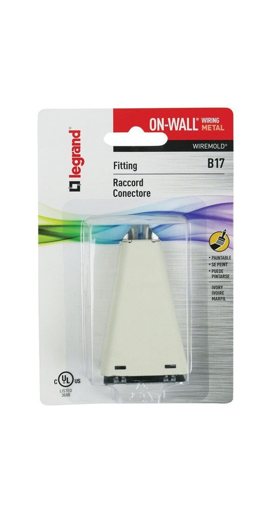Wiremold B-17 Raceway T-Fitting, Metal, Ivory