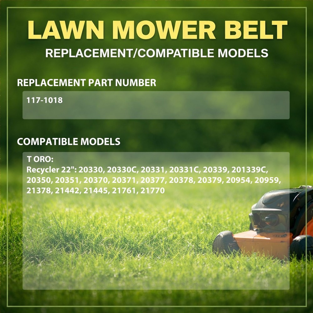 Drive Belt Replace 117-1018 Compatible with Toro Mower - V Black