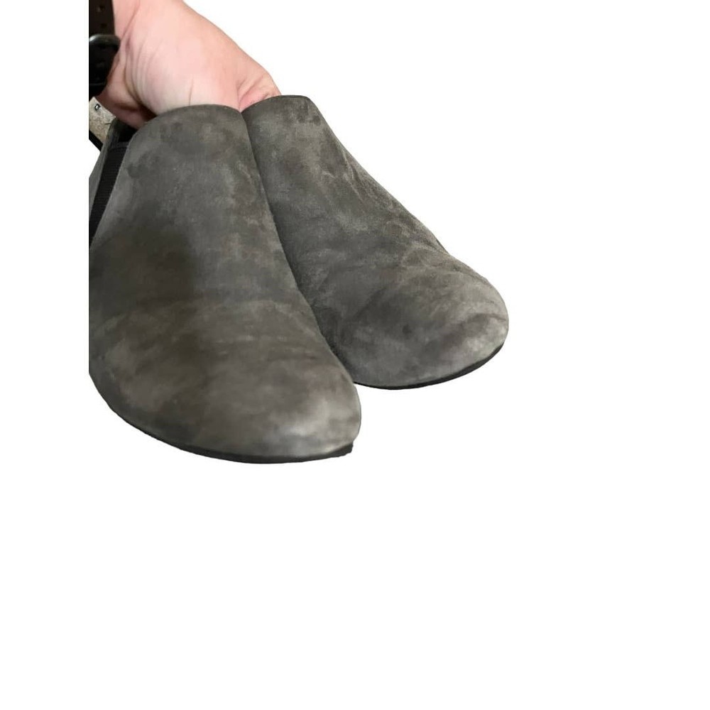 Vionic Womens Stanton Suede Wedge Booties Slate Gray Size 8