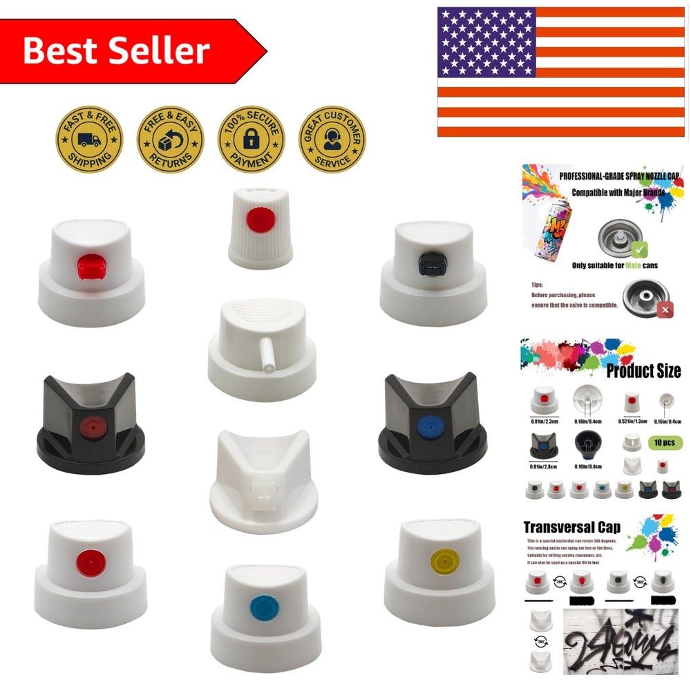 High-Quality Spray Can Nozzle Replacement – 10 Assorted Tips for Home Use