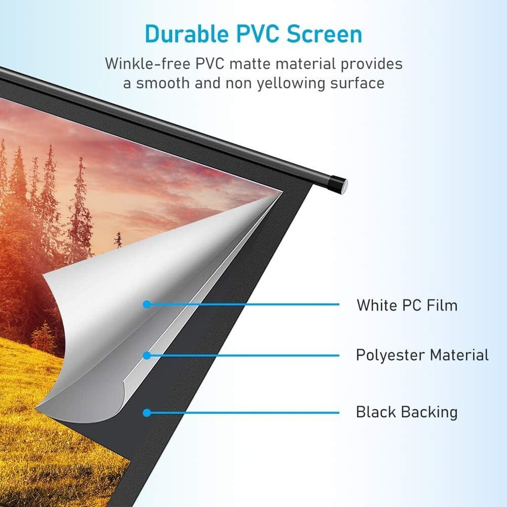 120 Inch Motorized Automatic Projector Screen Remote Control 4:3 Aspect Ratio