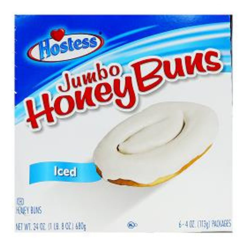 Hostess Jumbo Honey Bun Iced 6/4 oz