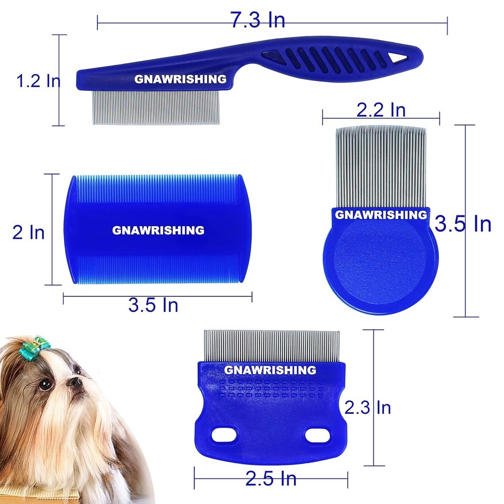 High-Strength Stainless Steel Flea Combs – Essential Pet Grooming Tools