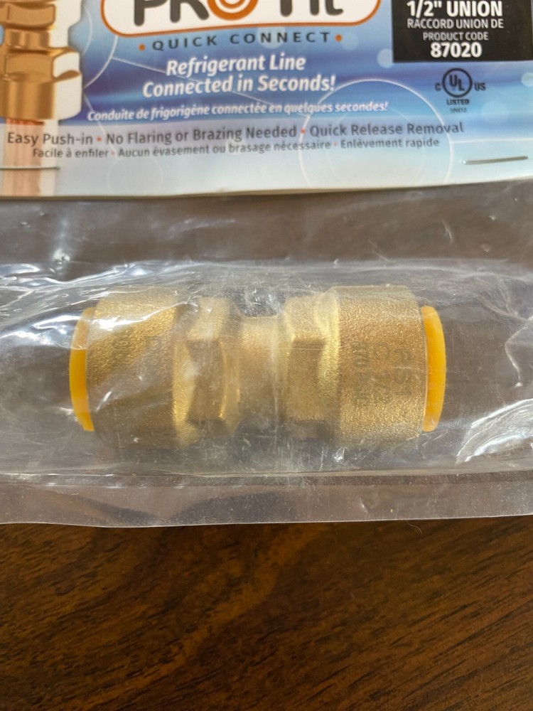 RectorSeal 87020 PRO-Fit 1/2" Quick Connect Union Refrigerant Line