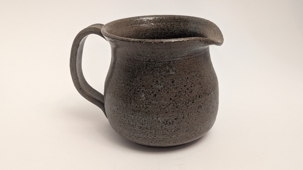 Small Brown Artisan Ceramic Pitcher