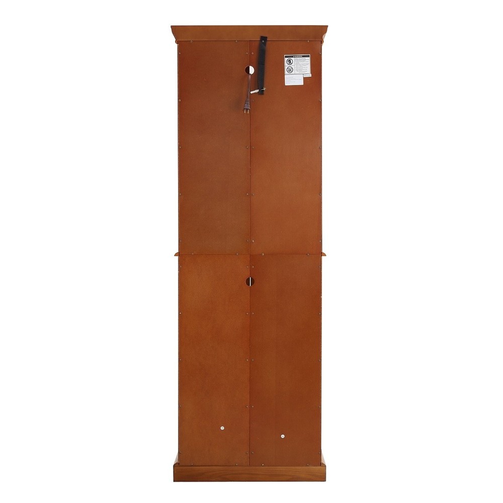 Lighted Curio Diapaly Cabinet with Adjustable Shelves and Mirrored Back Panel
