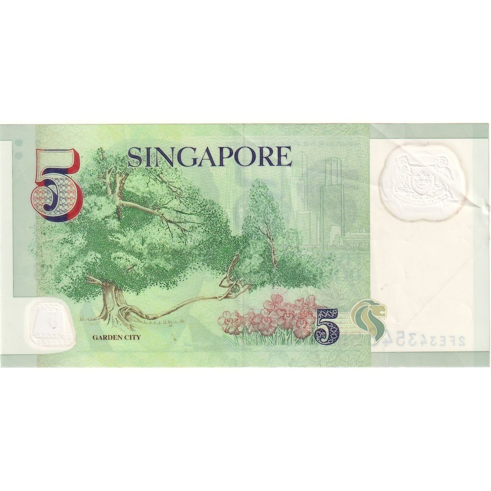 [#335386] Singapore, 5 Dollars, VF