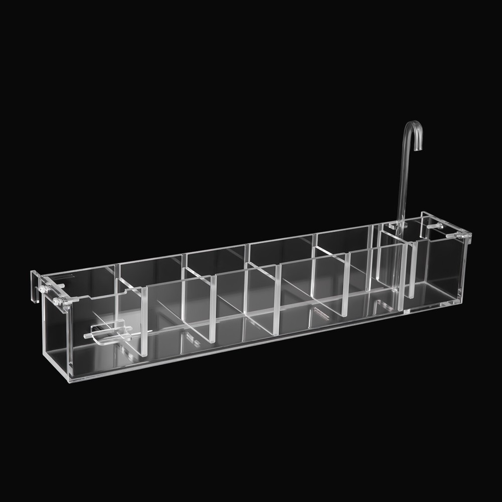 6-Grid Acrylic Aquarium External Hang-On Filter Box - Clear Design