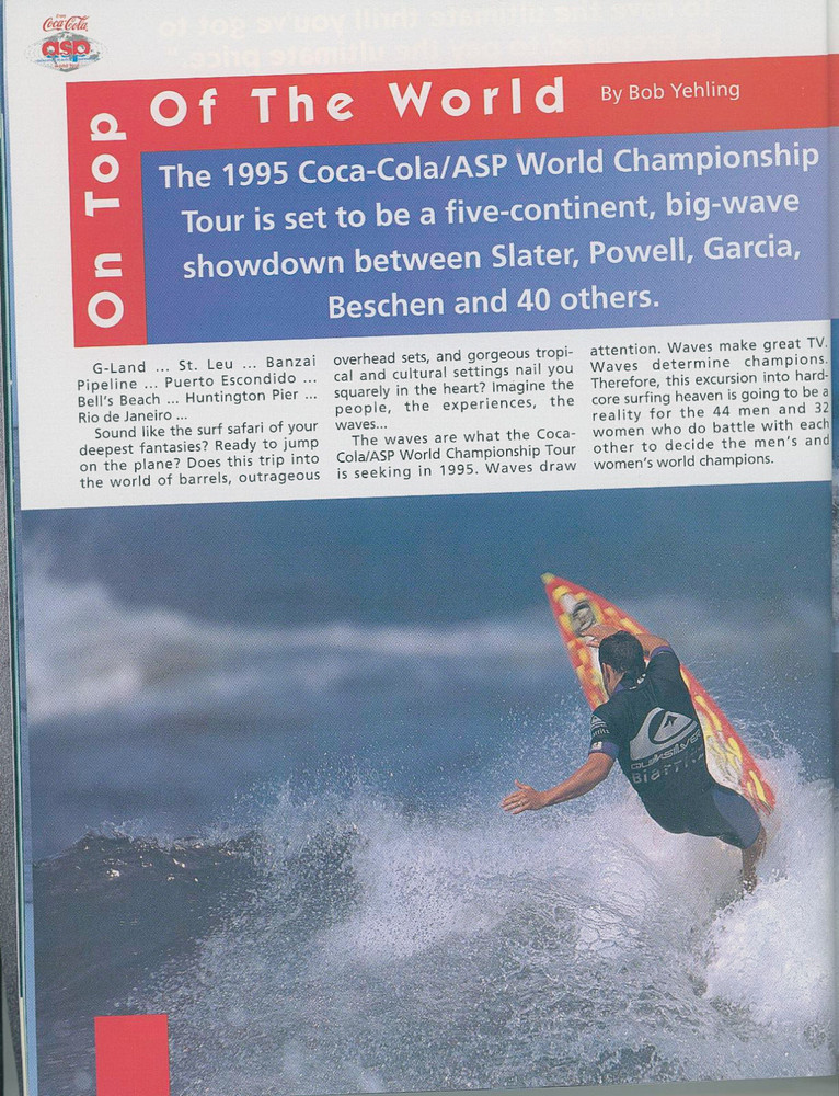Coca-Cola ASP World Tour Guide 1995