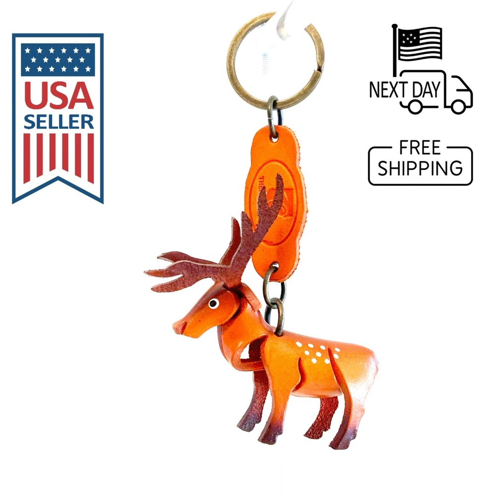 Sika Deer Handmade Leather Keyring