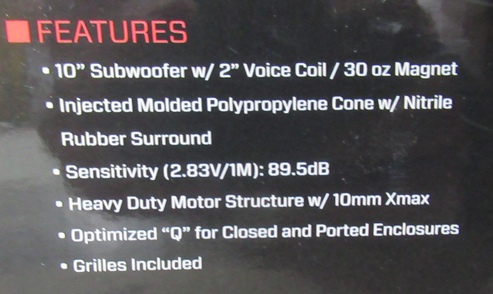 JENSEN DUBw10 DUB EDITION 10" SUBWOOFER