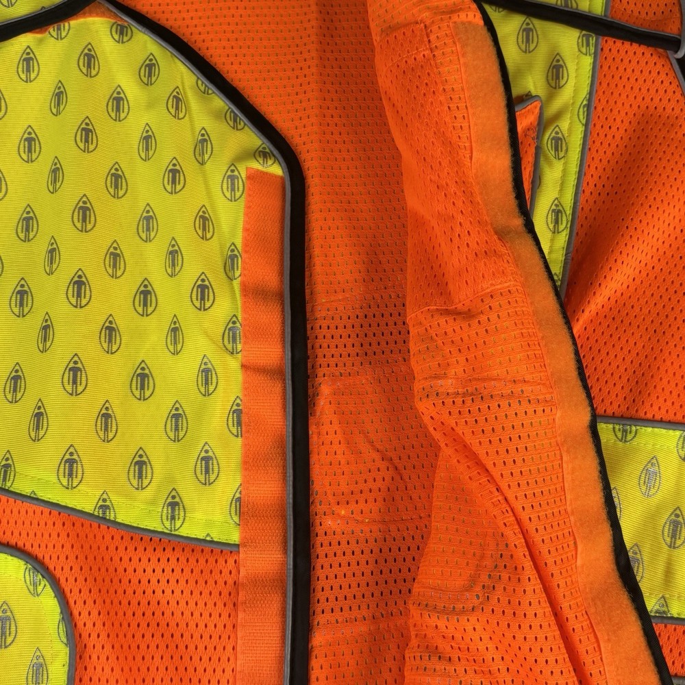 Coumiee Breakaway Safety Vest Custom Reflective 3X Orange Yellow Hook Loop Close