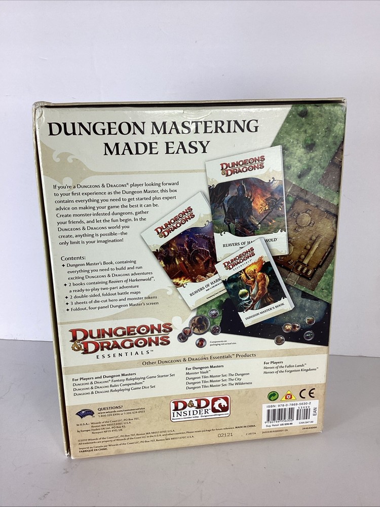 Dungeons & Dragons Essentials Dungeon Master's Kit 2010 Complete Unpunched