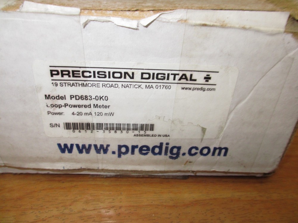 Precision Digital PD683-0K0 *PLZ READ* Loop Powered Meter Digital Panel Meter