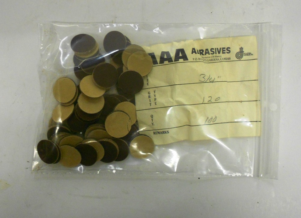 AAA ABRASIVE CLOTH DISCS,3/4,120 GRIT