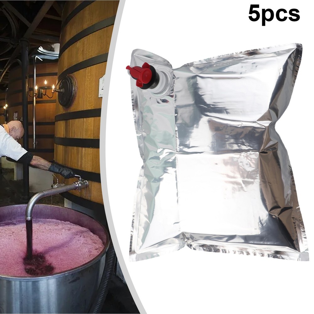 5pcs For Boxed Beverage Container/Wine Dispenser Red Wine Bag In Box 5L New