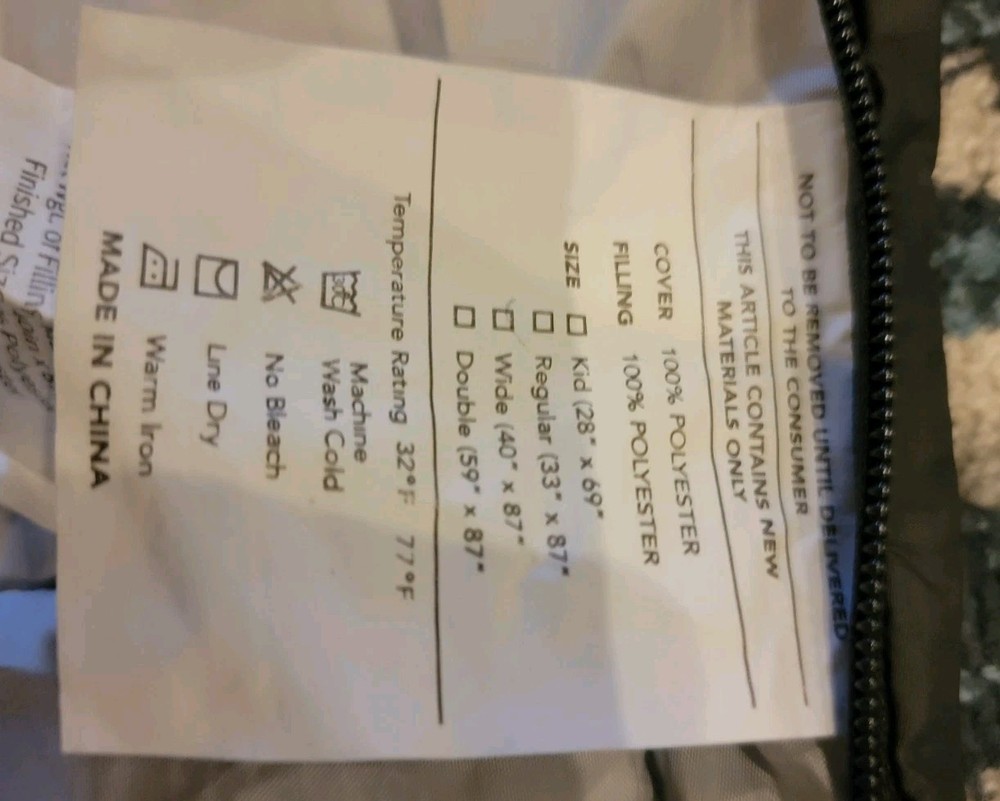 Atarashi Sleeping Bag (Used Only Once)