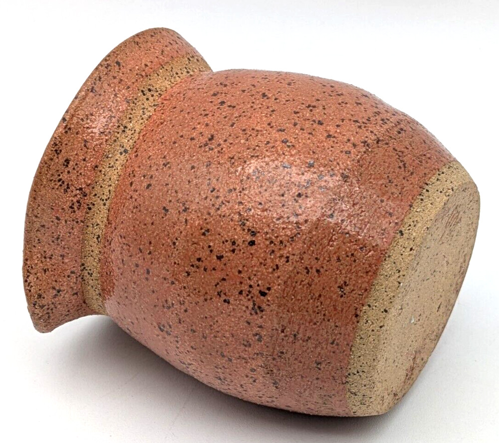 Stoneware Glazed Pottery Creamer 6oz Signed