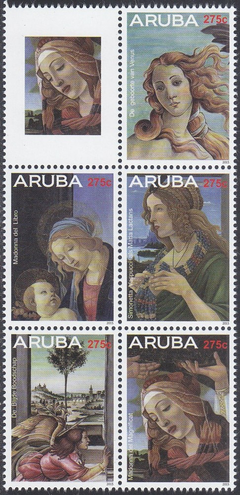 Arubu Issue 2015 (807-811) Painter Botticelli