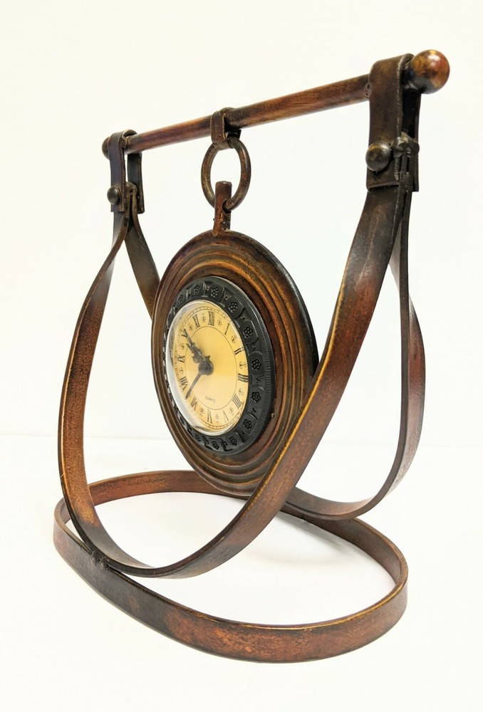Metal, Brown Decorative Mantel Clock - Colonial Clock Co. - Tested & Working