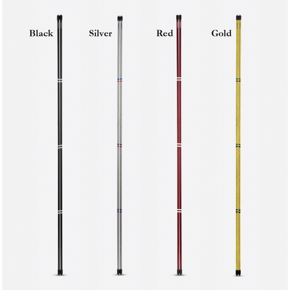 AUTHENTIC Vessel Golf Carbon Fiber Alignment Stick 36inch Silver 2 Set Training