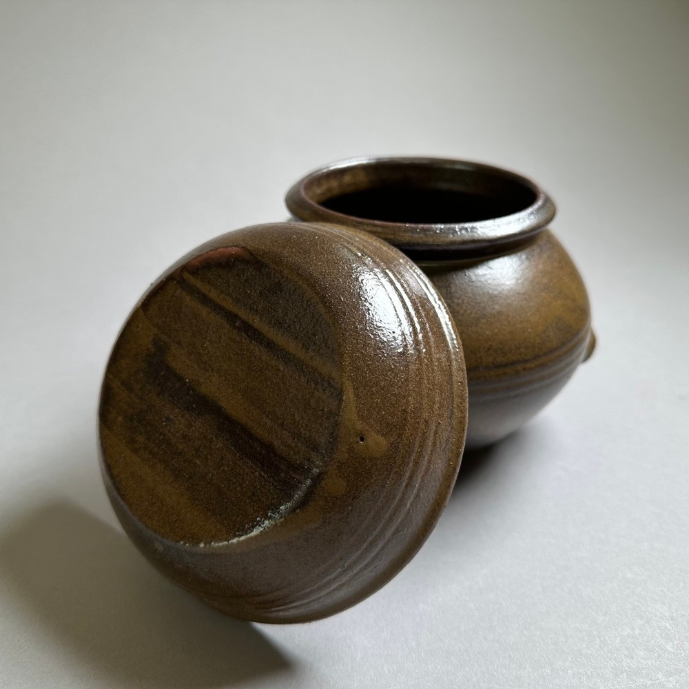 Korean Earthenware Onggi Handmade Ceramic Fermentation Storage Vessel Kimchi - L