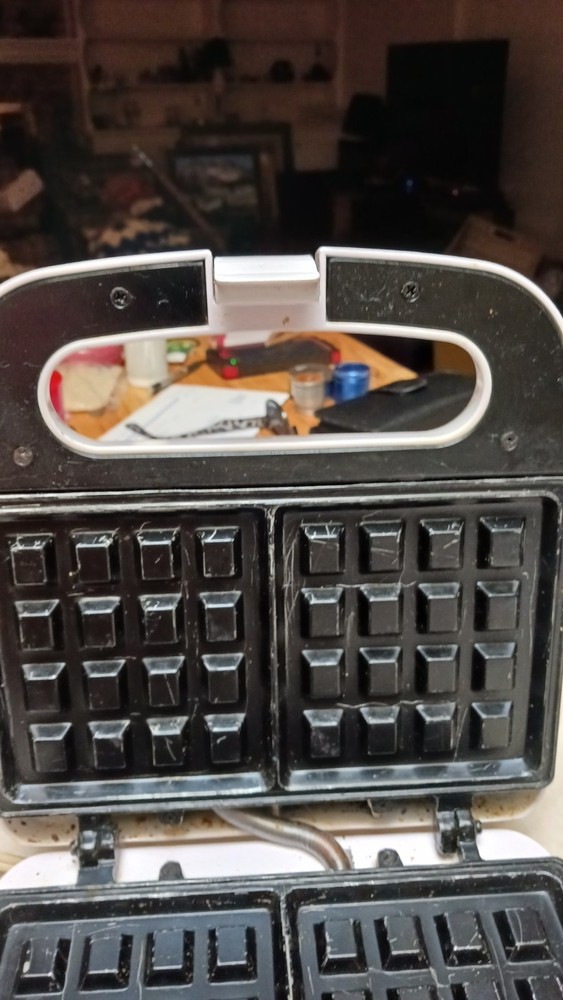 Walmart Waffle Maker White Needs Cleaned