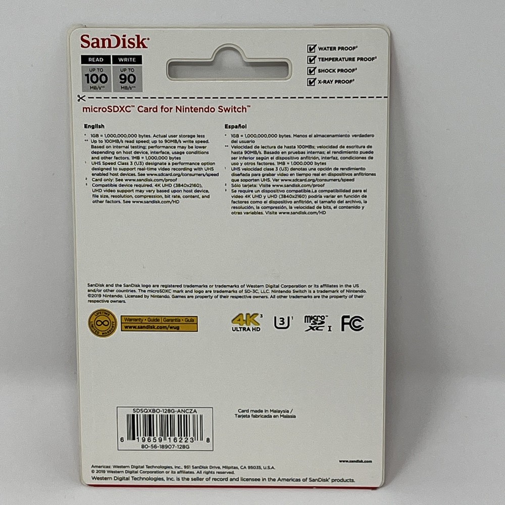 SanDisk 128GB Class 10 microSDXC Memory Card