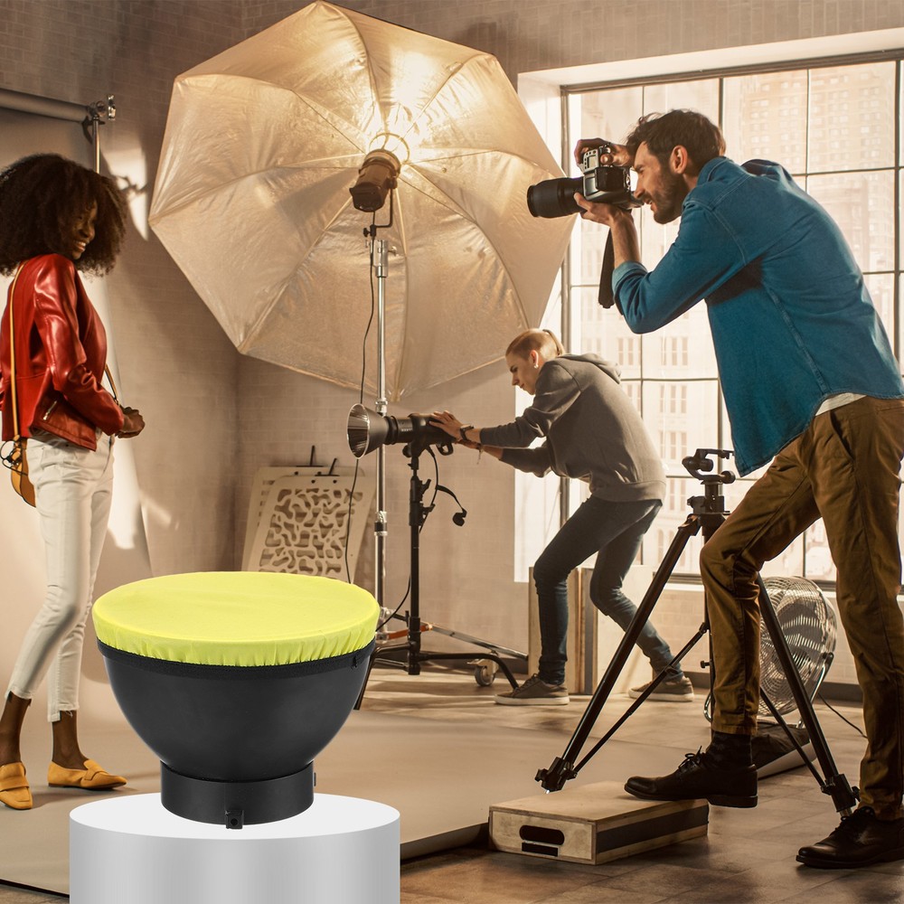 2pcs 7.1" x 7.1" Soft Mini Flash Bounce Diffuser Cap, for Flashlight, Yellow