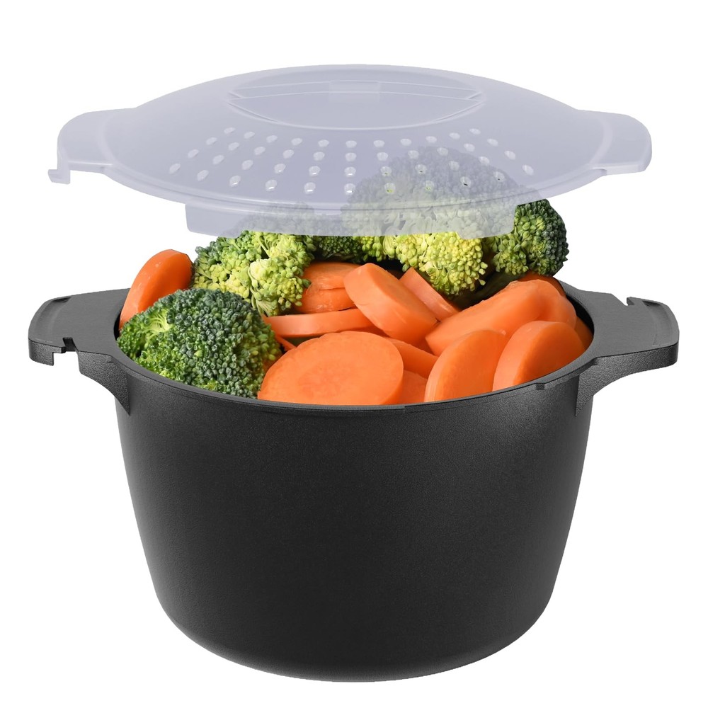 Microwave Cookware Steamer, 2 Quart Microwave Steamer for Vegetables, Microwa...